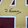 Framed Autographed/Signed Zay Flowers 35x39 Boston College Maroon Football Jersey Beckett BAS COA