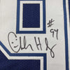 Framed Autographed/Signed Charles Haley 35x39 Dallas Blue Football Jersey JSA COA by Hall of Fame Sports Memorabilia