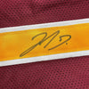 Framed Autographed/Signed Jahan Dotson 35x39 Washington Burgundy Football Jersey JSA COA