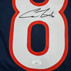 Framed Autographed/Signed Cole Kmet 35x39 Chicago Blue Football Jersey JSA COA