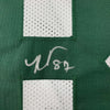 Framed Autographed/Signed Romeo Doubs 35x39 Green Bay White Football Jersey JSA COA