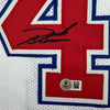 Framed Autographed/Signed Derrick Coleman 35x39 New Jersey NJ White Basketball Jersey Beckett BAS COA
