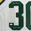 Framed Autographed/Signed Chuck Mercein 35x39 Ice Bowl Green Bay White Football Jersey JSA COA by Hall of Fame Sports Memorabilia
