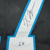 Framed Autographed/Signed Xavier Legette 35x39 Carolina Black Football Jersey Beckett BAS COA
