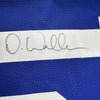 Framed Autographed/Signed Darren Waller 35x39 New York Blue Football Jersey JSA COA