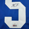 Framed Autographed/Signed Kayvon Thibodeaux 35x39 New York Blue Football Jersey JSA COA