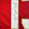 Framed Autographed/Signed Sam Reinhart 35x39 Florida Red Hockey Jersey JSA COA