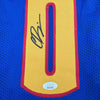 Framed Autographed/Signed Christian Braun 35x39 Denver Royal Blue Basketball Jersey JSA COA