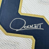 Framed Autographed/Signed Raghib Ismail Rocket 35x39 Notre Dame White College Football Jersey JSA COA