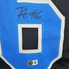 Framed Autographed/Signed Terrion Arnold 35x39 Detroit Black Football Jersey Beckett BAS COA by Hall of Fame Sports Memorabilia