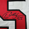 Framed Autographed/Signed Derrick Brooks 35x39 Tampa Bay White Football Jersey JSA COA