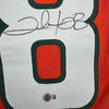 Framed Autographed/Signed Clinton Portis 35x39 Miami Orange College Football Jersey Beckett BAS COA by Hall of Fame Sports Memorabilia