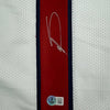 Framed Autographed/Signed Stefon Diggs 35x39 Houston White Football Jersey Beckett BAS COA