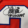 Framed Autographed/Signed Terrell Davis 35x39 SB XXXII MVP Denver Retro Orange Football Jersey JSA COA