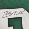 Framed Autographed/Signed Zach Wilson 35x39 New York Green Football Jersey JSA COA