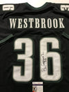 Autographed/Signed Brian Westbrook Philadelphia Eagles Black Football Jersey JSA COA
