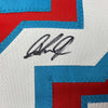 Framed Autographed/Signed Jazz Chisholm Jr. 35x39 Miami Red Baseball Jersey Beckett BAS COA