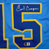 Framed Autographed/Signed Cecil Cooper 35x39 Milwaukee Blue Baseball Jersey Beckett BAS COA by Hall of Fame Sports Memorabilia