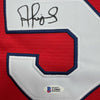 Framed Autographed/Signed Albert Pujols 35x39 St. Louis Red Baseball Jersey Beckett BAS COA