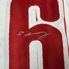 Framed Autographed/Signed Cristopher Sanchez 35x39 Philadelphia Pinstripe Baseball Jersey Beckett BAS COA by Hall of Fame Sports Memorabilia
