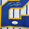 Framed Autographed/Signed Prince Fielder 35x39 Milwaukee White Pinstripe Baseball Jersey JSA COA