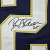 Framed Autographed/Signed Rocky Bleier 35x39 Notre Dame Blue College Football Jersey JSA COA