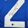 Framed Autographed/Signed Devon Witherspoon 35x39 Seattle Blue Retro Football Jersey Beckett BAS COA