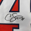 Framed Autographed/Signed Courtland Sutton 35x39 Denver Retro Orange Football Jersey PSA/DNA COA