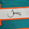 Framed Autographed/Signed Tyreek Hill 35x39 Cheetah Miami Retro Teal Football Jersey Beckett BAS COA