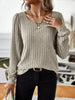 Ribbed Knit Long Sleeve T-Shirt by Simply Love