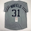 Autographed/Signed Dave Winfield New York Grey Baseball Jersey JSA COA by Hall of Fame Sports Memorabilia