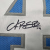 Framed Autographed/Signed Amon-Ra St. Brown 35x39 Detroit Current Blue Football Jersey Beckett BAS COA by Hall of Fame Sports Memorabilia