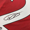 Framed Autographed/Signed Darwin Nunez 35x39 Liverpool Red Soccer Jersey Beckett BAS COA