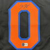 Framed Autographed/Signed Donte Divincenzo 35x39 New York Black Basketball Jersey Beckett BAS COA