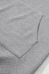 Gray Textured Kangaroo Pocket Drawstring Hooded Mini Dress