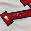 Framed Autographed/Signed Trea Turner 35x39 Washington White Baseball Jersey Beckett BAS COA