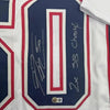 Framed Autographed/Signed Rob Ninkovich "2x SB Champ" 35x39 New England White Football Jersey Beckett BAS COA by Hall of Fame Sports Memorabilia