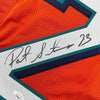 Framed Autographed/Signed Patrick Surtain 35x39 Miami Orange Football Jersey JSA COA