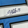 Framed Autographed/Signed Golden Tate 35x39 Detroit Blue Football Jersey Beckett BAS COA by Hall of Fame Sports Memorabilia