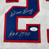 Framed Autographed/Signed Dave Bing 35x39 HOF 1990 Artwork Detroit White Basketball Jersey JSA COA