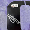 Framed Autographed/Signed Karim Benzema 35x39 Real Madrid 2022-23 Purple Soccer Jersey Beckett BAS COA