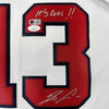 Framed Autographed/Signed Ronald Acuna Jr. 35x39 It's Over Majestic Atlanta Braves White Baseball Jersey JSA COA
