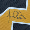 Framed Autographed/Signed Marques Colston 35x39 New Orleans Black Football Jersey JSA COA