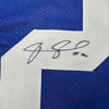 Framed Autographed/Signed Janoris Jenkins Jackrabbit 35x39 New York Blue Football Jersey JSA COA by Hall of Fame Sports Memorabilia