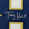 Framed Autographed/Signed Torry Holt 35x39 St. Louis White Football Jersey Beckett BAS COA