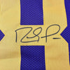 Framed Autographed/Signed Randy Moss 35x39 Minnesota Color Rush Purple Football Jersey Beckett BAS COA
