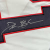 Framed Autographed/Signed Deion Sanders 35x39 Atlanta White Football Jersey Beckett BAS COA