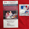 Framed Autographed/Signed Pedro Martinez 35x39 "CY 97-99-00" Boston Red Baseball Jersey JSA COA