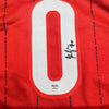 Framed Autographed/Signed Kelsey Mitchell 35x39 Indiana Red Basketball Jersey PSA COA by Hall of Fame Sports Memorabilia
