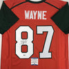 Autographed/Signed Reggie Wayne Miami Orange College Football Jersey Beckett BAS COA